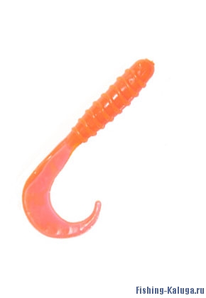 Силиконовая приманка Action Plastics 3" Curl Tail Grub, 7.62cm, colour 102 (25шт/упак)