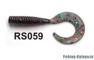                        Megabait  Curly Tail-2F 2"  цвет RS-059- болотный с цветными блестками   (уп.-10шт.)