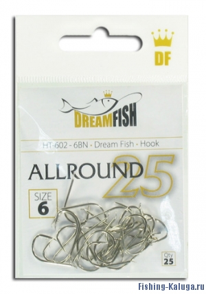                 Крючки DreamFish All Round 602, BN, №12, (25 шт/уп)