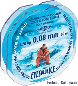 Леска "Mikado" Eyes Blue Ice 0,20 (50м)