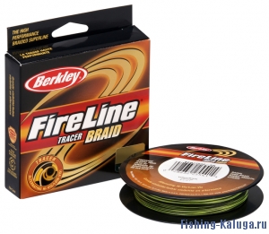 Леска плетеная BERKLEY "FireLine Tracer" 0.45mm (110m)(62.9kg)(желтая/черная)