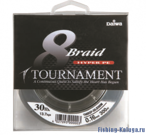 Леска плетеная DAIWA "Tournament 8 Braid Premium" 0,16мм 135м(флоур.-желтая)