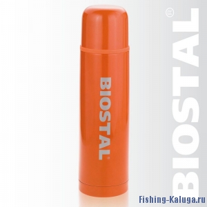         Термос Biostal NВ-1000 С 1,0л  (узкое горло, кнопка) Оранжевый