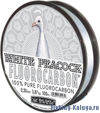 Леска "White Peacock Fluorocarbon" 100м 0,10 (1,28кг)