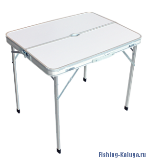 Стол Woodland Picnic Table Luxe, складной, 80 x 60 x 67 см (алюминий, с отв. под зонт)
