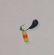 Народная мормышка свинцовая Уралка с отверстием d3 цвет черный с подвесом Столбик "Жезл"